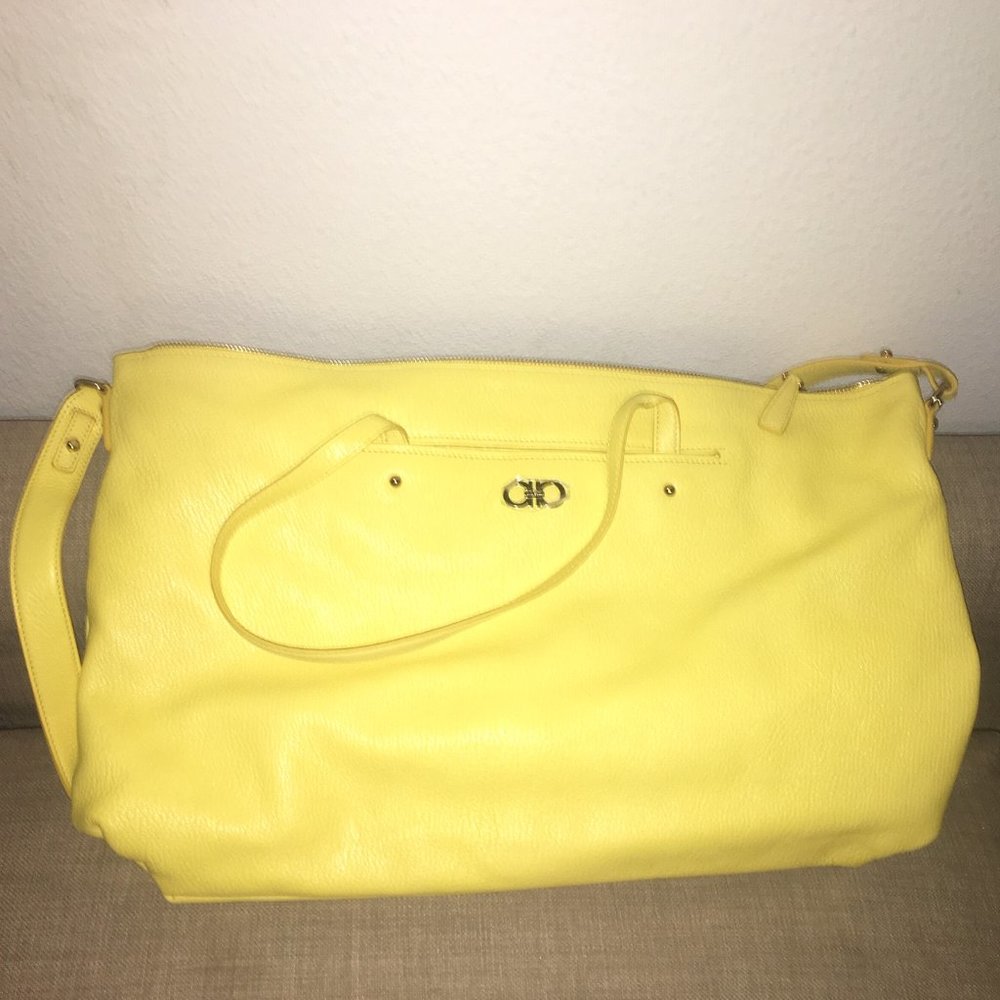 Ferragamo Gancini Yellow Handbag